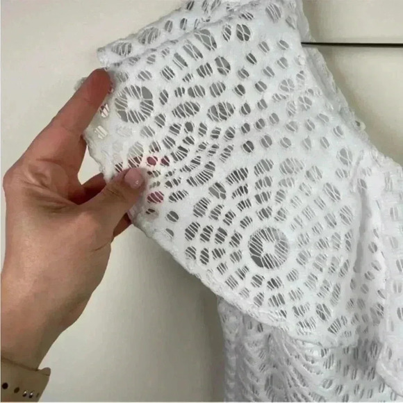 Lilly Pulitzer White Lace Eyelet Callisto Terry One Shoulder Dress - Picture 6 of 10